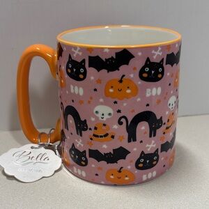 Halloween Cat and Pumpkin Mug by Strawberry Street NEW